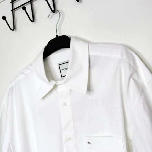 BNWT AW24 WOOYOUNGMI POPLIN BACK LOGO SHIRT 50 - Picture 4 of 15